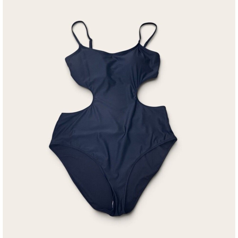 NEW Aerie American Eagle Swimsuit XL One Piece Black Cut Out Full Coverage